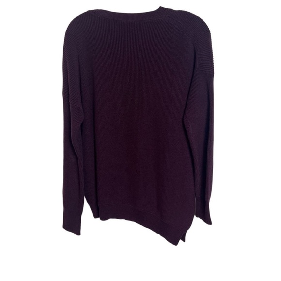ATHLETA Rest Day Maroon Asymmetrical Thick Sweater Size Small - Picture 3 of 6